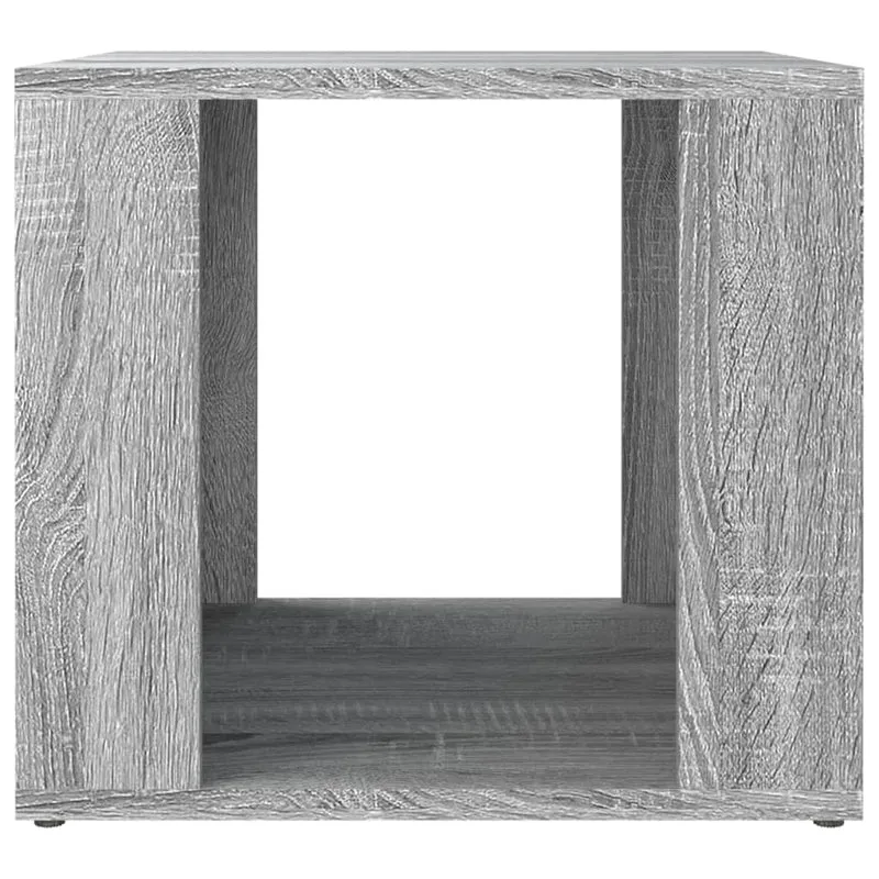 Table de chevet avec compartiment ouvert 41 x 40 x 36 cm bois d'ingénierie gris DEC034664