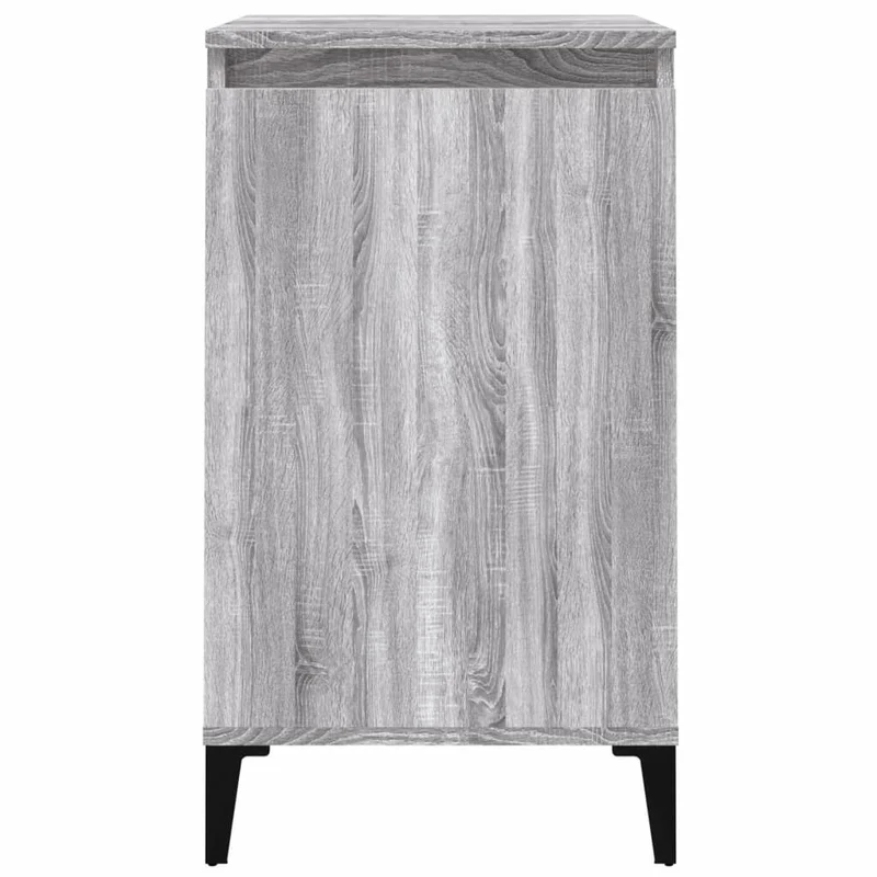 Table de chevet avec compartiment avec porte 40 x 35 x 70 cm bois d'ingénierie gris DEC034636