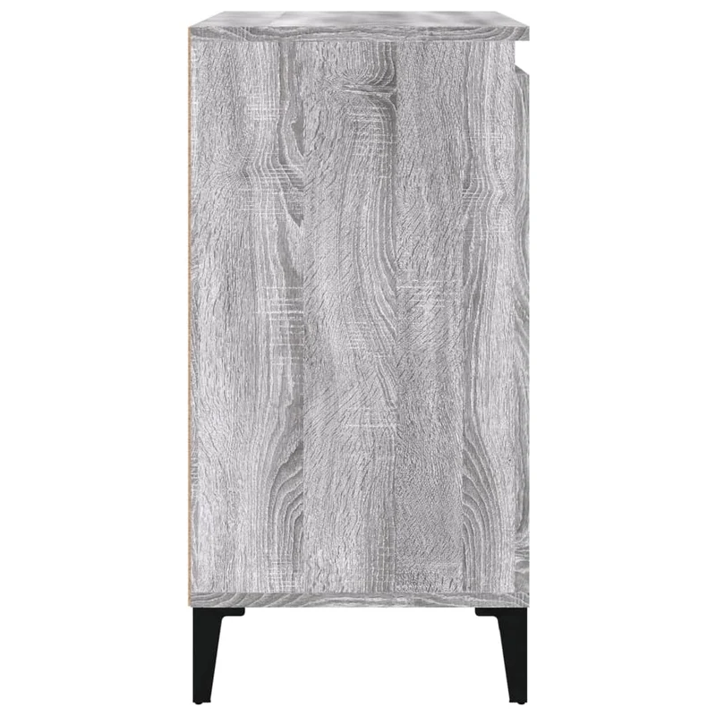 Table de chevet avec compartiment avec porte 40 x 35 x 70 cm bois d'ingénierie gris DEC034636
