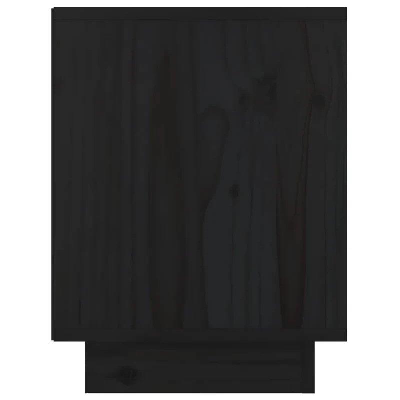 Lot de 2 tables de chevet avec compartiment ouvert 40 x 30 x 40 cm bois de pin noir DEC035505