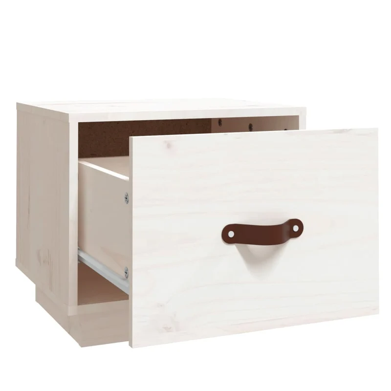 Lot de 2 tables de chevet avec tiroir 40 x 34 x 35 cm bois de pin blanc DEC034904