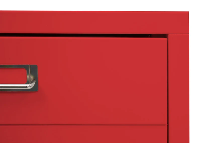 Roll conteneur hwc-l49 armoire à tiroirs armoire en acier classeur métal 75 x 40 x 41 cm 6 tiroirs rouge 04_0008274
