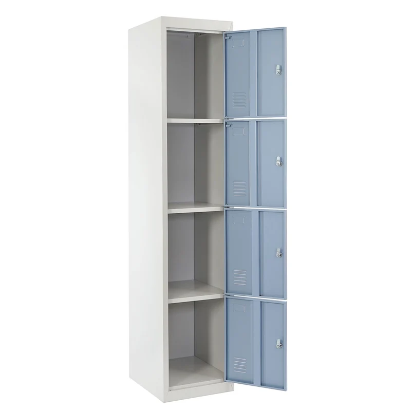 Caisson à tiroirs casier serrures en métal 180x38x45cm bleu 04_0001648