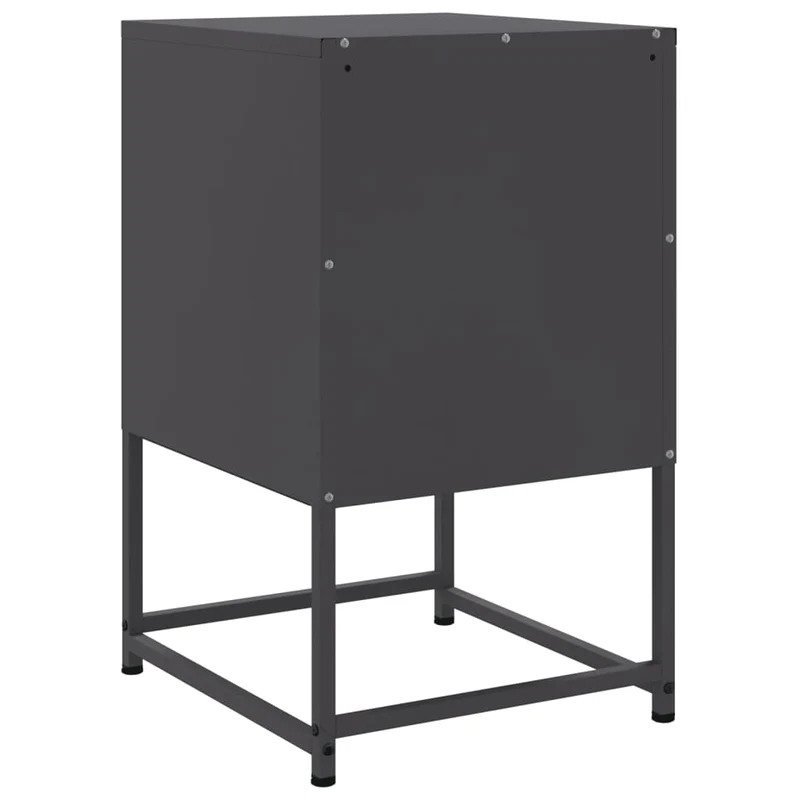 Lot de 2 tables de chevet avec deux tiroirs 36 x 39 x 60,5 cm acier noir DEC035487