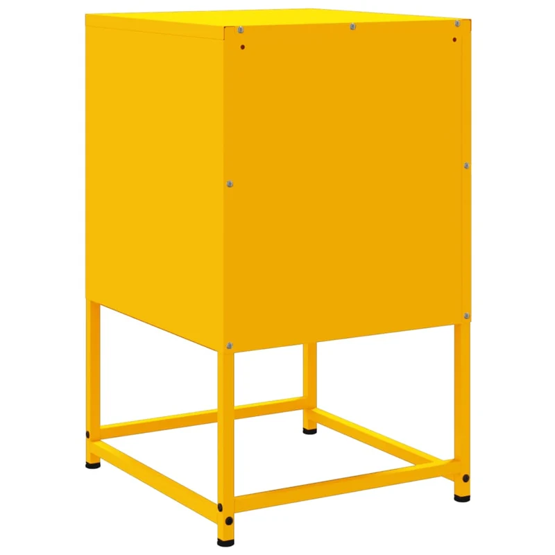 Lot de 2 tables de chevet avec deux tiroirs 36 x 39 x 60,5 cm acier jaune moutarde DEC035432
