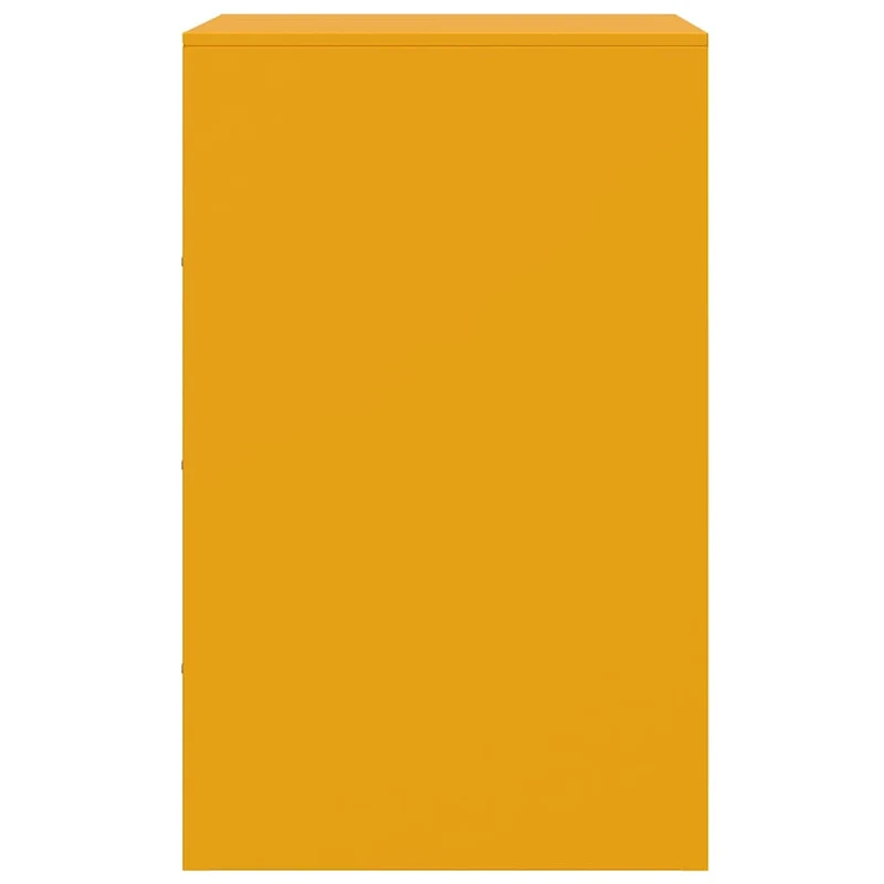 Lot de 2 tables de chevet avec 3 tiroirs 34,5 x 39 x 62 cm acier jaune DEC035420