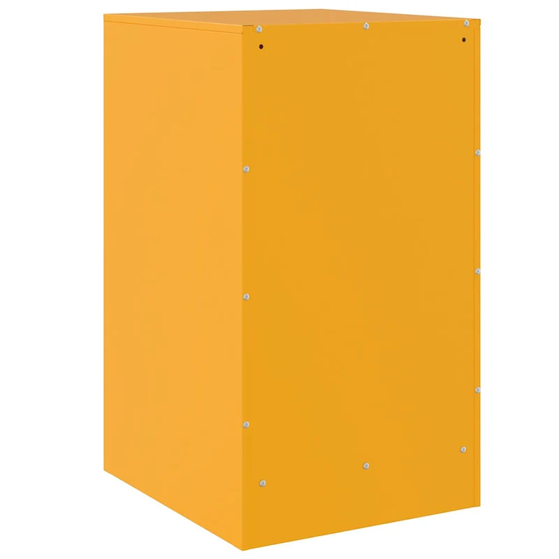 Lot de 2 tables de chevet avec 3 tiroirs 34,5 x 39 x 62 cm acier jaune DEC035420