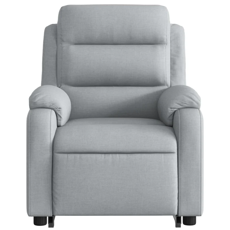 Fauteuil de relaxation TV fonction massage inclinable levage électrique en tissu gris DEC026928