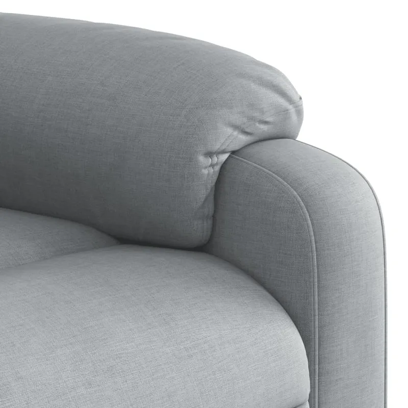 Fauteuil de relaxation TV fonction massage inclinable 6 points de massage en tissu gris clair DEC026917