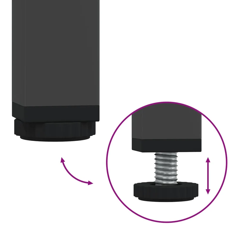 Lot de 2 tables de chevet avec compartiment avec porte 36 x 39 x 50,5 cm acier noir DEC035483