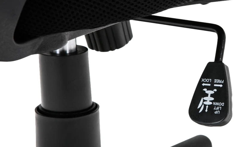 Fauteuil de bureau sur roulettes hauteur réglable en maille de filet de nylon noir 10_0002497