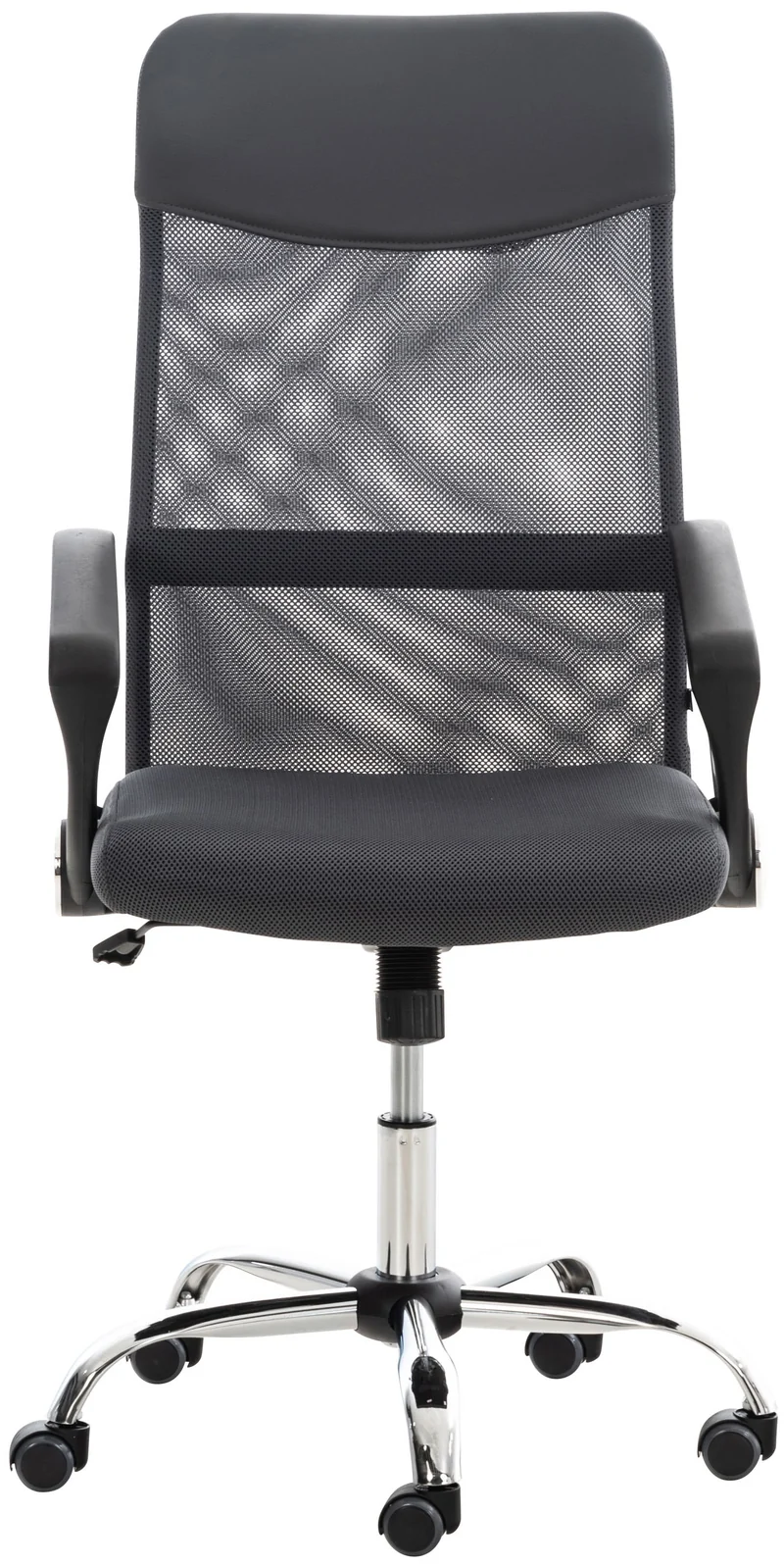 Fauteuil de bureau sur roulettes mécanisme de bascule revêtue d'une maille grise 10_0002714