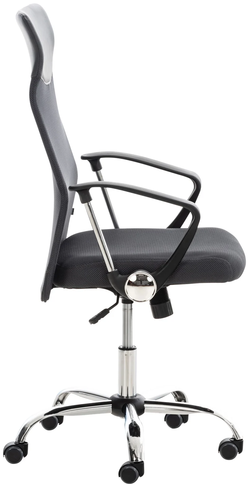 Fauteuil de bureau sur roulettes mécanisme de bascule revêtue d'une maille grise 10_0002714