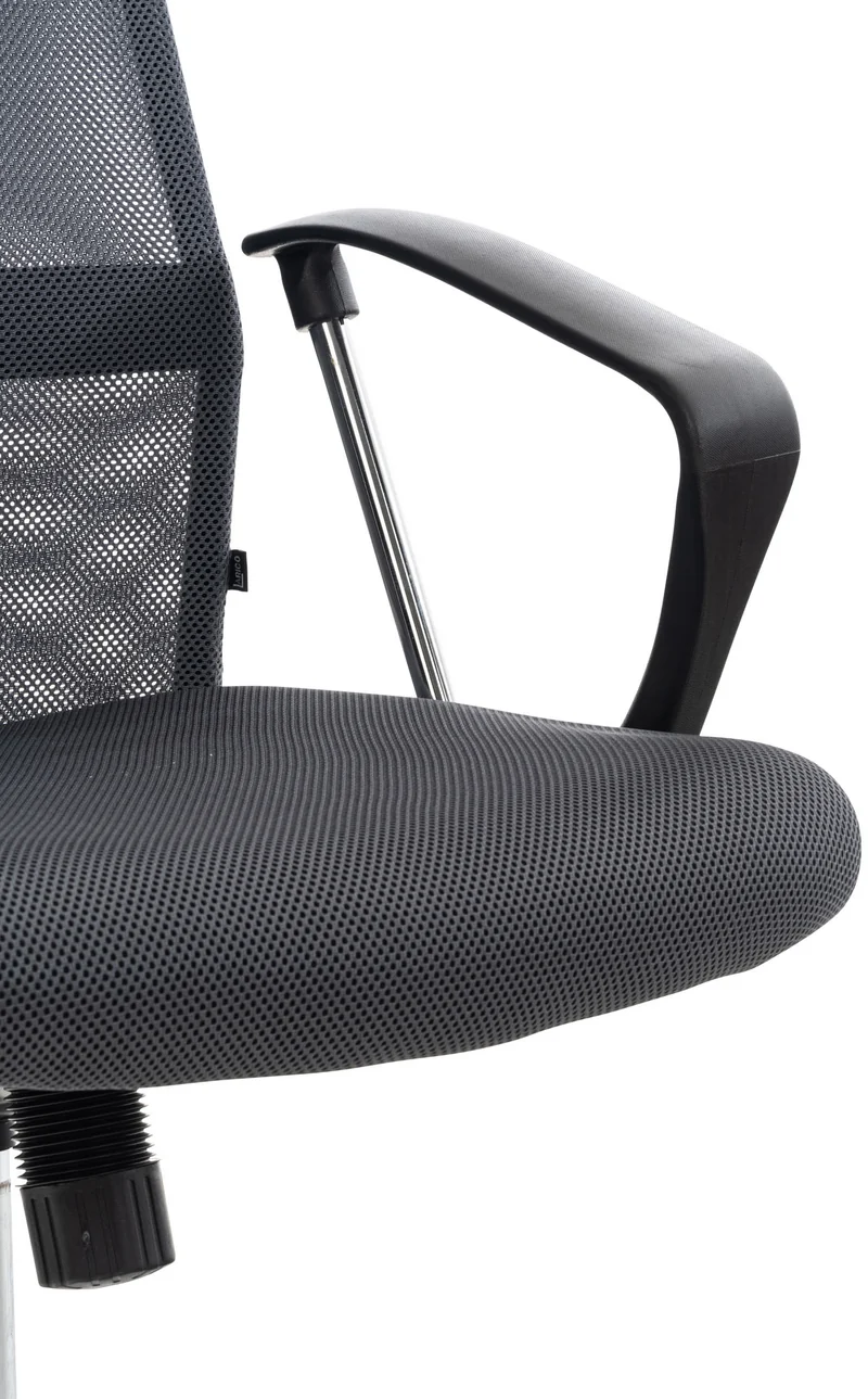 Fauteuil de bureau sur roulettes mécanisme de bascule revêtue d'une maille grise 10_0002714