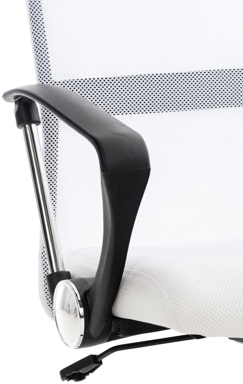 Fauteuil de bureau sur roulettes mécanisme de bascule revêtue d'une maille blanche 10_0002713