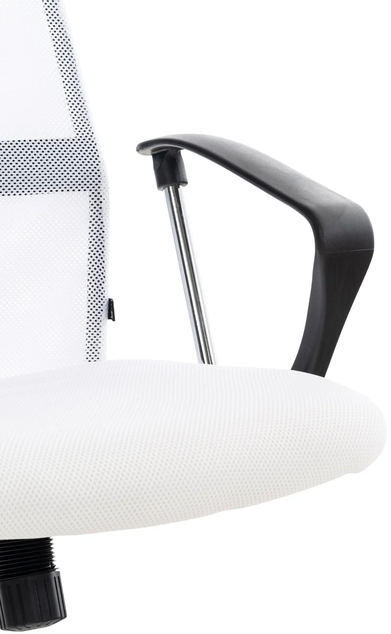 Fauteuil de bureau sur roulettes mécanisme de bascule revêtue d'une maille blanche 10_0002713