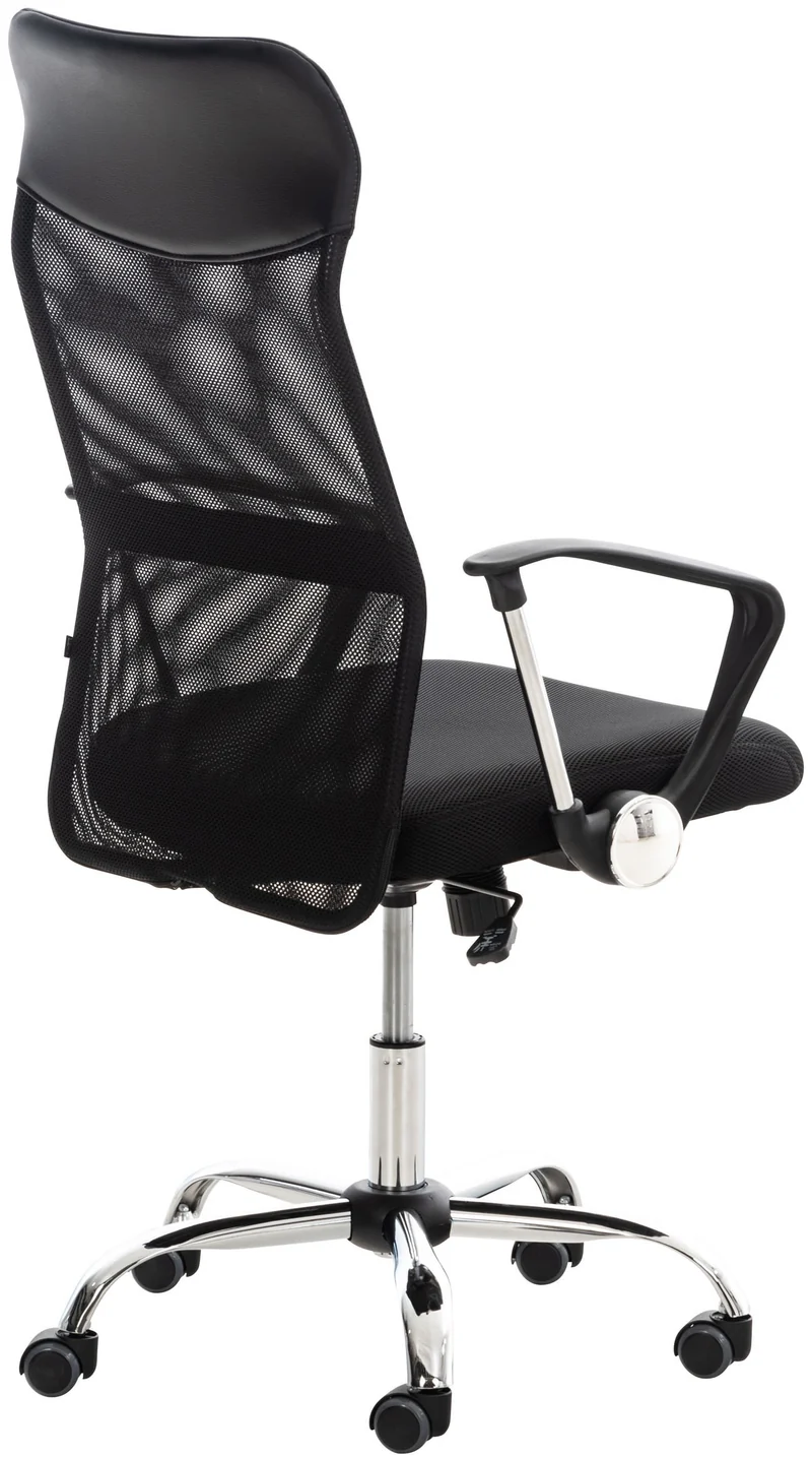 Fauteuil de bureau sur roulettes mécanisme de bascule revêtue d'une maille noir 10_0002712