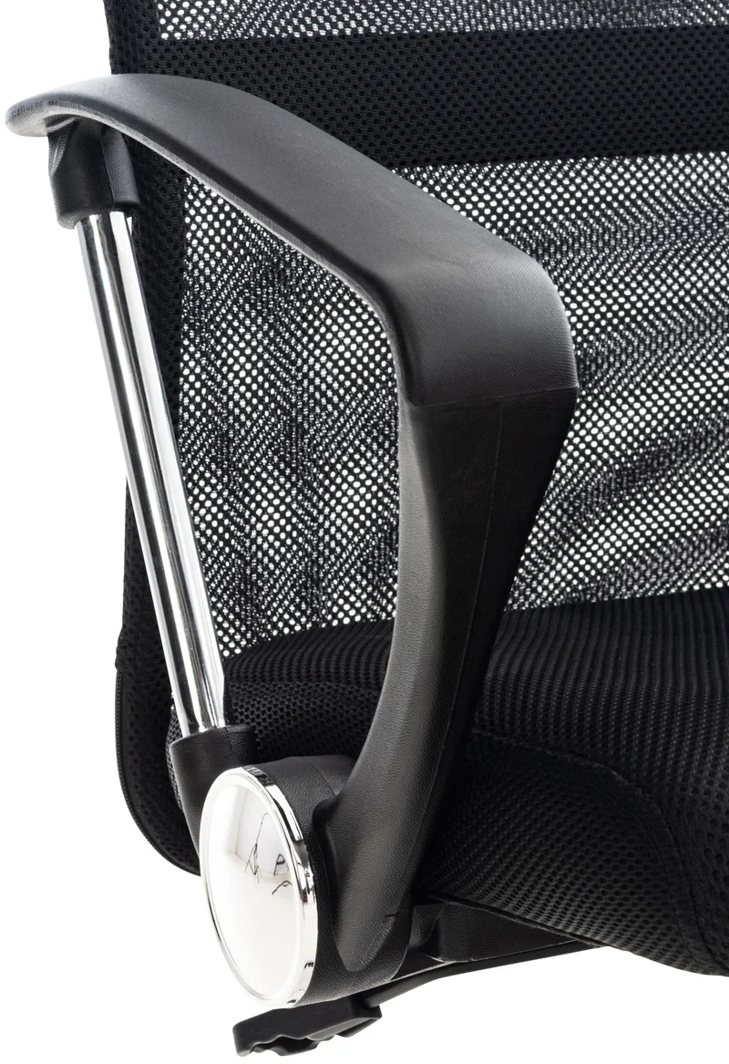 Fauteuil de bureau sur roulettes mécanisme de bascule revêtue d'une maille noir 10_0002712