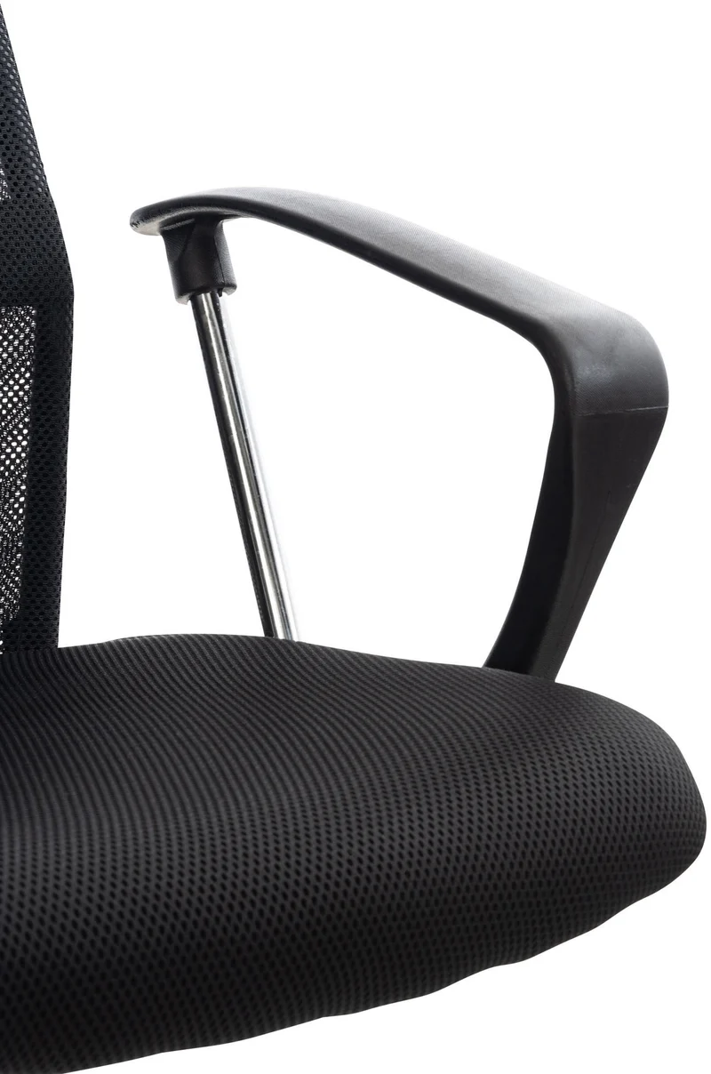 Fauteuil de bureau sur roulettes mécanisme de bascule revêtue d'une maille noir 10_0002712