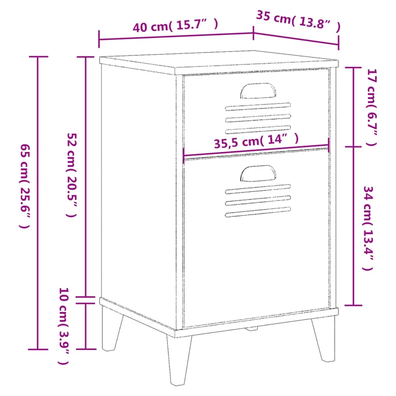 Table de chevet avec tiroir et compartiment avec porte en bois d'ingénierie blanc DEC034725