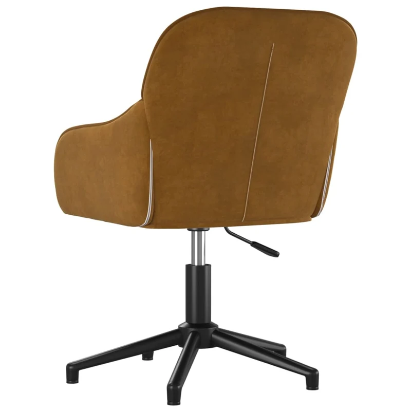 Lot de 2 chaises de salle à manger siège pivotant hauteur réglable en velours marron DEC025276