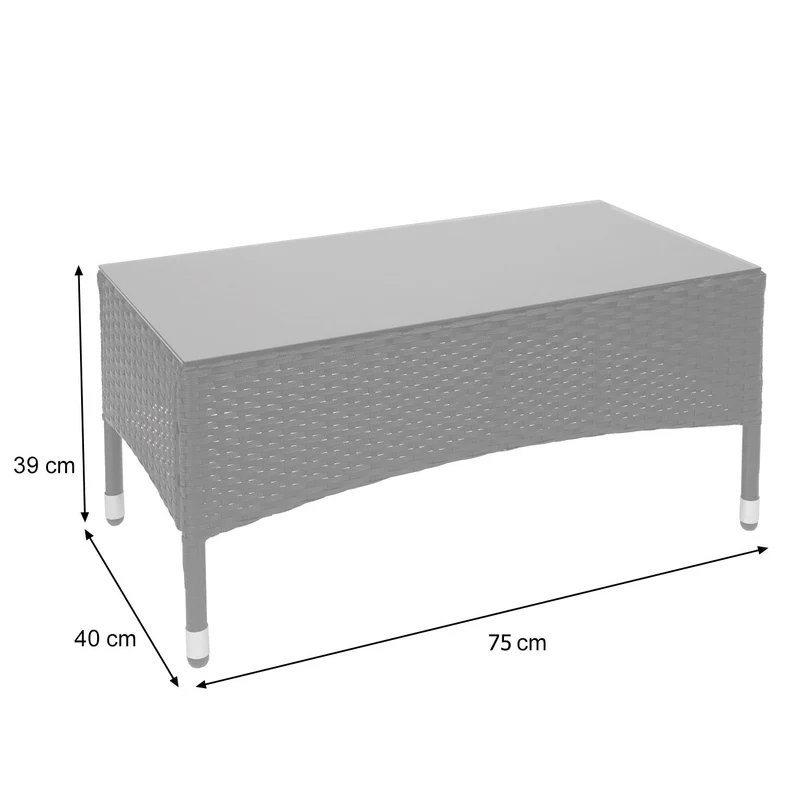 Salon de jardin balcon jardin en polyrotin gris canapé fauteuils table coussin gris foncé 04_0004209