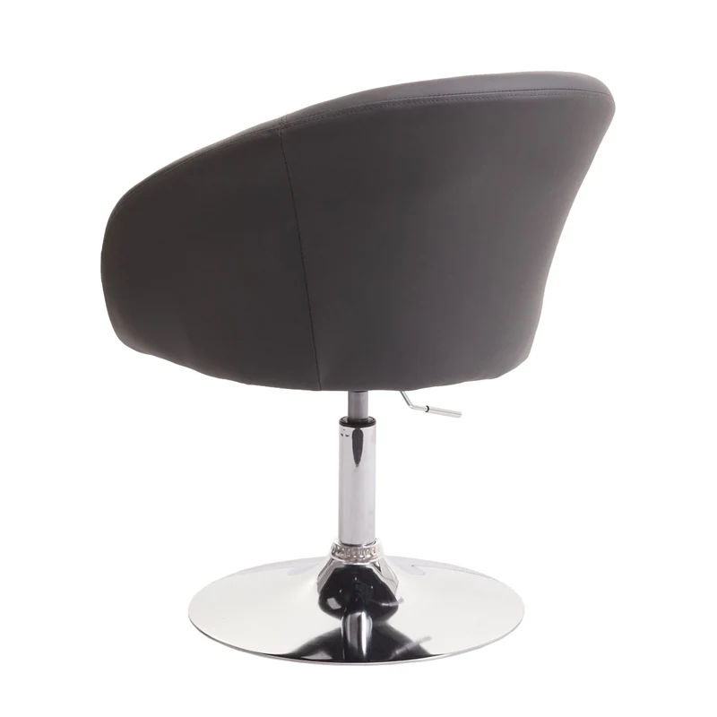 Chaise de salle à manger pivotante hauteur réglable en synthétique gris 04_0002229