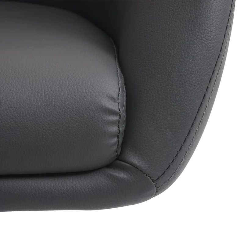 Chaise de salle à manger pivotante hauteur réglable en synthétique gris 04_0002229