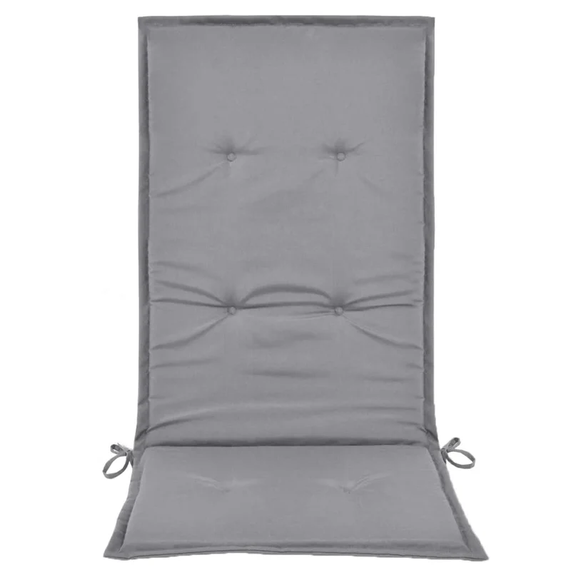 Lot de 4 coussins de chaise de jardin en tissu gris 120x50x3 cm DEC021545