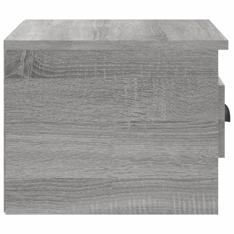 Table de chevet murale avec tiroir 41,5 x 36 x 28 cm bois d'ingénierie gris DEC034330