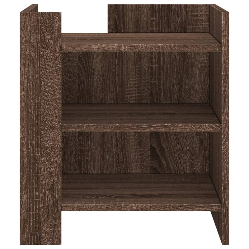 Table de chevet avec étagères 45 x 50 x 50 cm bois d’ingénierie marron DEC033779
