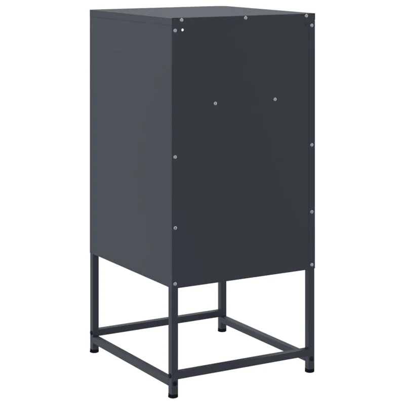Table de chevet avec compartiment de rangement 36 x 39 x 78 cm acier anthracite DEC033106