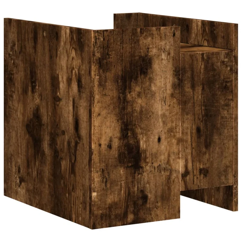 Table de chevet avec étagères et tiroir 45 x 50 x 50 cm bois d'ingénierie marron DEC033657