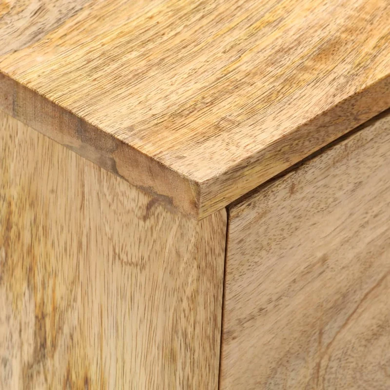 Table de chevet avec deux tiroirs 40 x 35 x 55 cm bois de manguier DEC033004