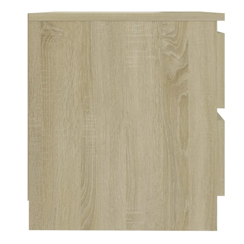 Table de chevet avec 2 tiroirs 50 x 39 x 43,5 cm aggloméré couleur chêne DEC033891