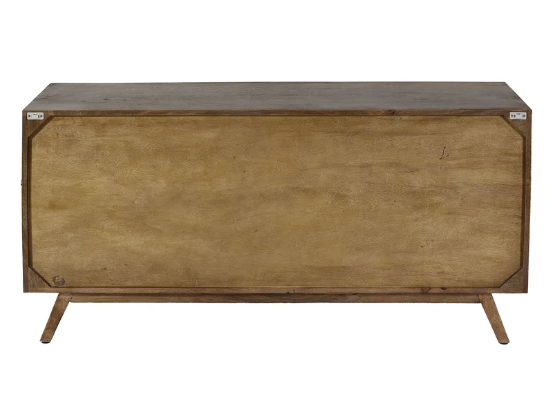 Buffet avec 4 compartiments et 4 étagères en bois de manguier 72x146x43 cm 04_0005991