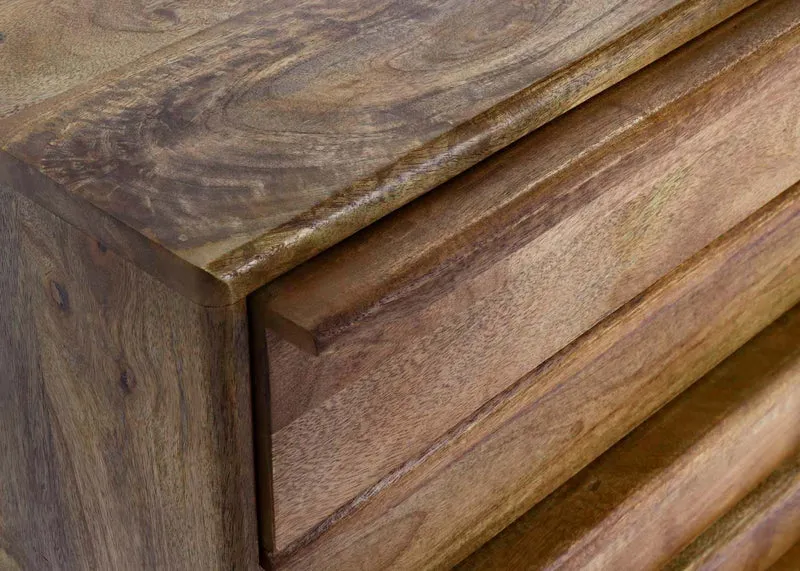 Buffet commode avec 5 tiroirs en bois de manguier 81 x 65 x 43 cm 04_0005977