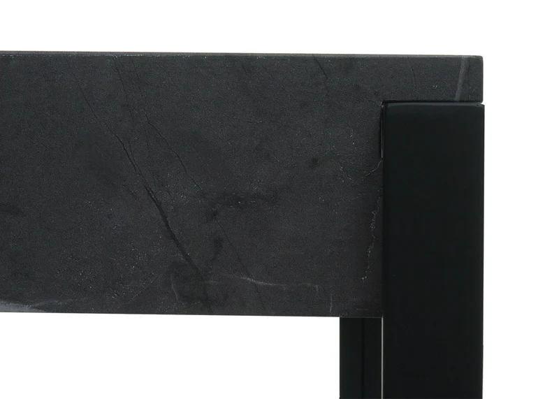Bureau table d'ordinateur table d'appoint 100x54 cm MDF aspect marbre gris 04_0006064