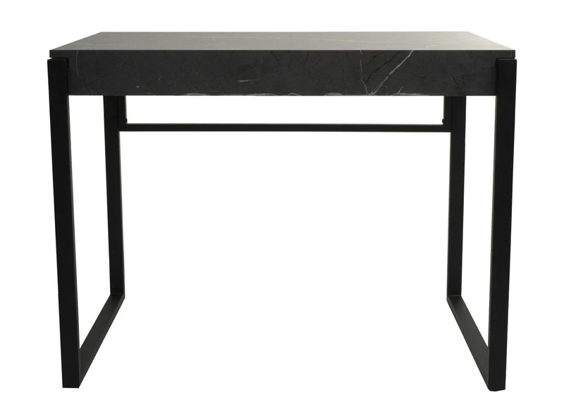 Bureau table d'ordinateur table d'appoint 100x54 cm MDF aspect marbre gris 04_0006064