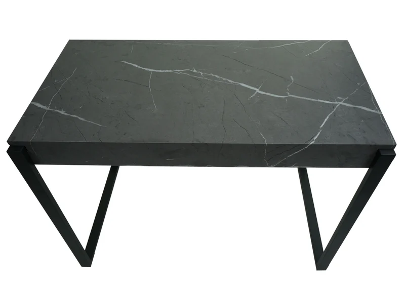 Bureau table d'ordinateur table d'appoint 100x54 cm MDF aspect marbre gris 04_0006064