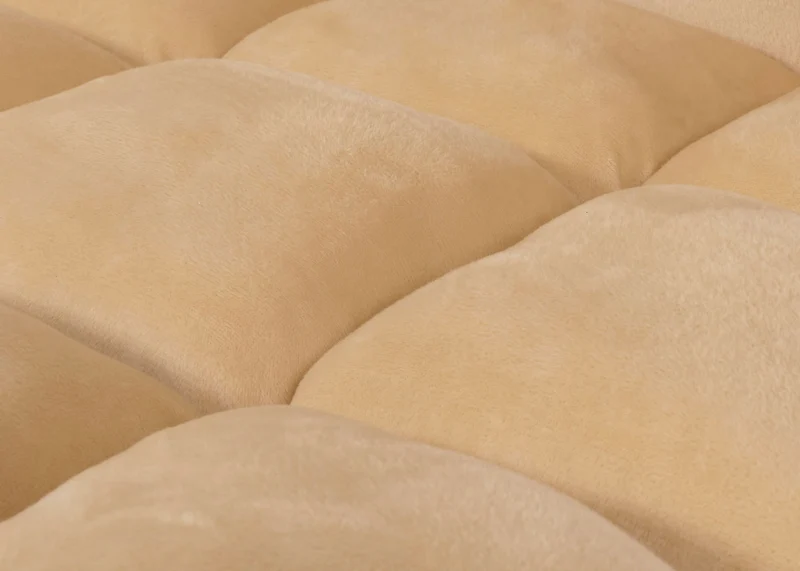 Chaise de sol coussin de sol dossier réglable sur 6 positions de relaxation cadre stable velours beige 04_0006361