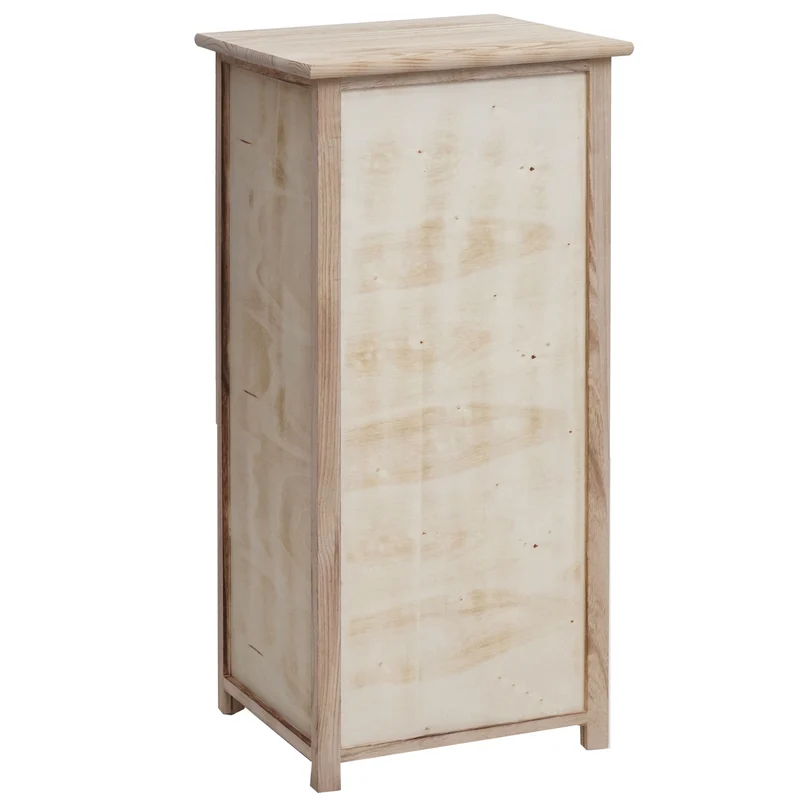 Commode avec tiroir et 3 paniers 83x40x29 cm paniers naturels marron clair 04_0006507