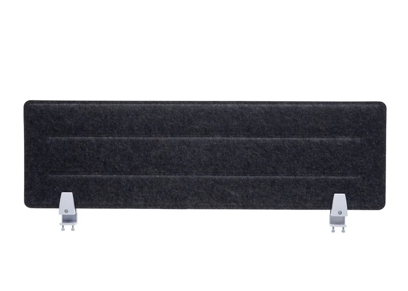 Cloison de bureau panneau d'affichage isolation phonique tissu/textile 100x30 cm noir 04_0006438
