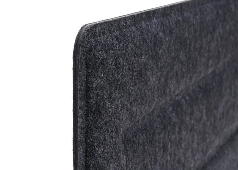 Cloison de bureau panneau d'affichage isolation phonique tissu/textile 100x30 cm noir 04_0006438