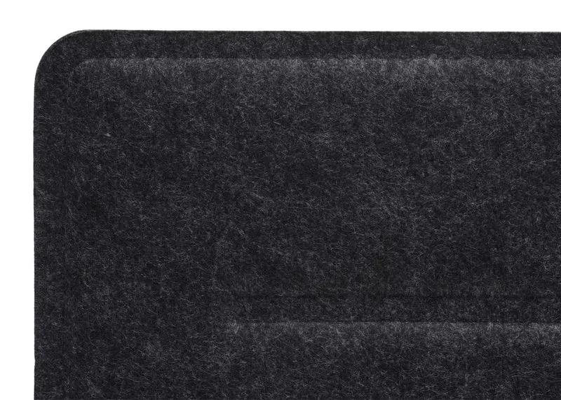Cloison de bureau panneau d'affichage isolation phonique tissu/textile 100x30 cm noir 04_0006438