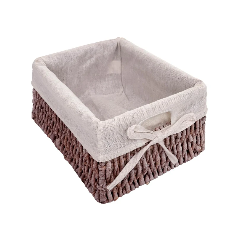 Commode étagère avec 5 tiroirs paniers à maïs 90x25x28cm design vintage marron 04_0006543