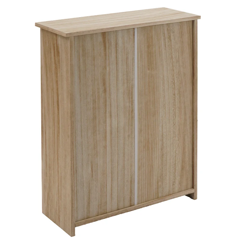 Meuble à chaussures 81x60x25 cm MDF marron naturel 04_0005894