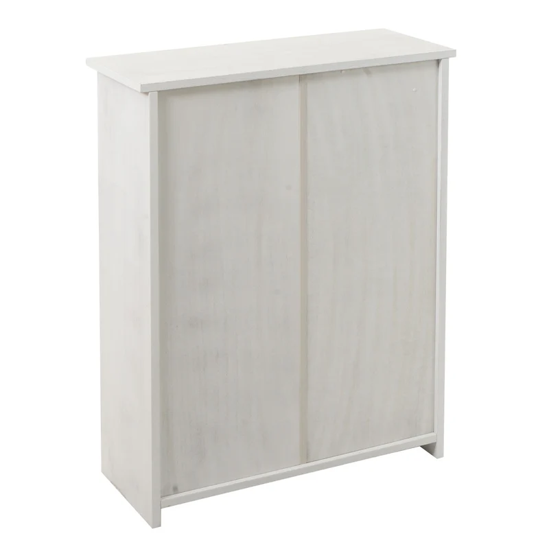 Meuble à chaussures 81x60x25 cm MDF blanc vieilli 04_0005895