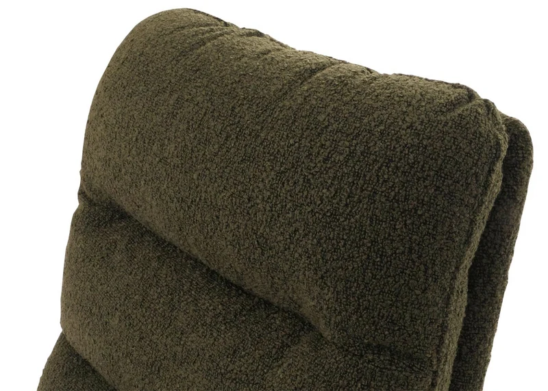 Chaise de salle à manger pivotante en tissu bouclé vert extra confortable 04_0006289