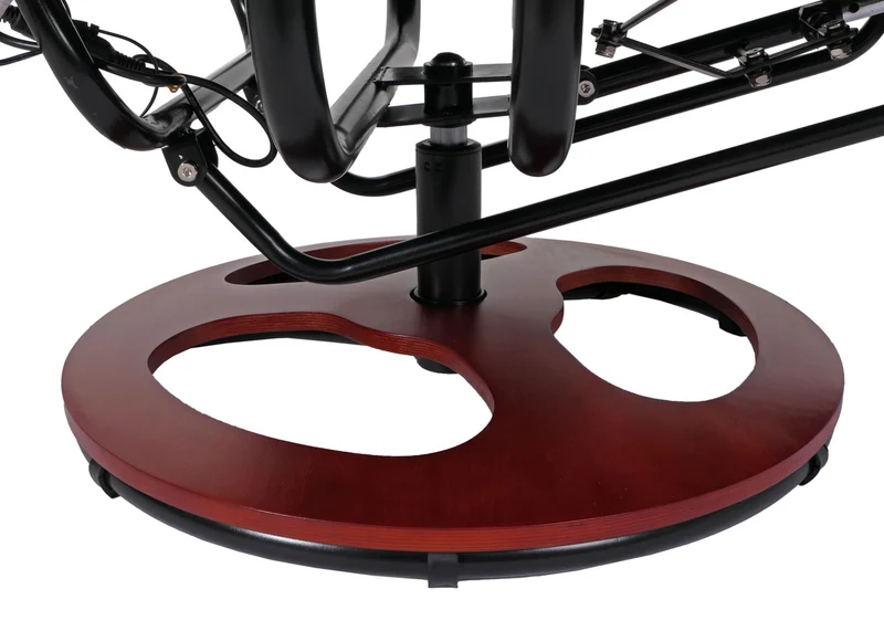 Fauteuil de relaxation fonction de massage 9 programmes 5 niveaux d'intensité en cuir noir 04_0006381